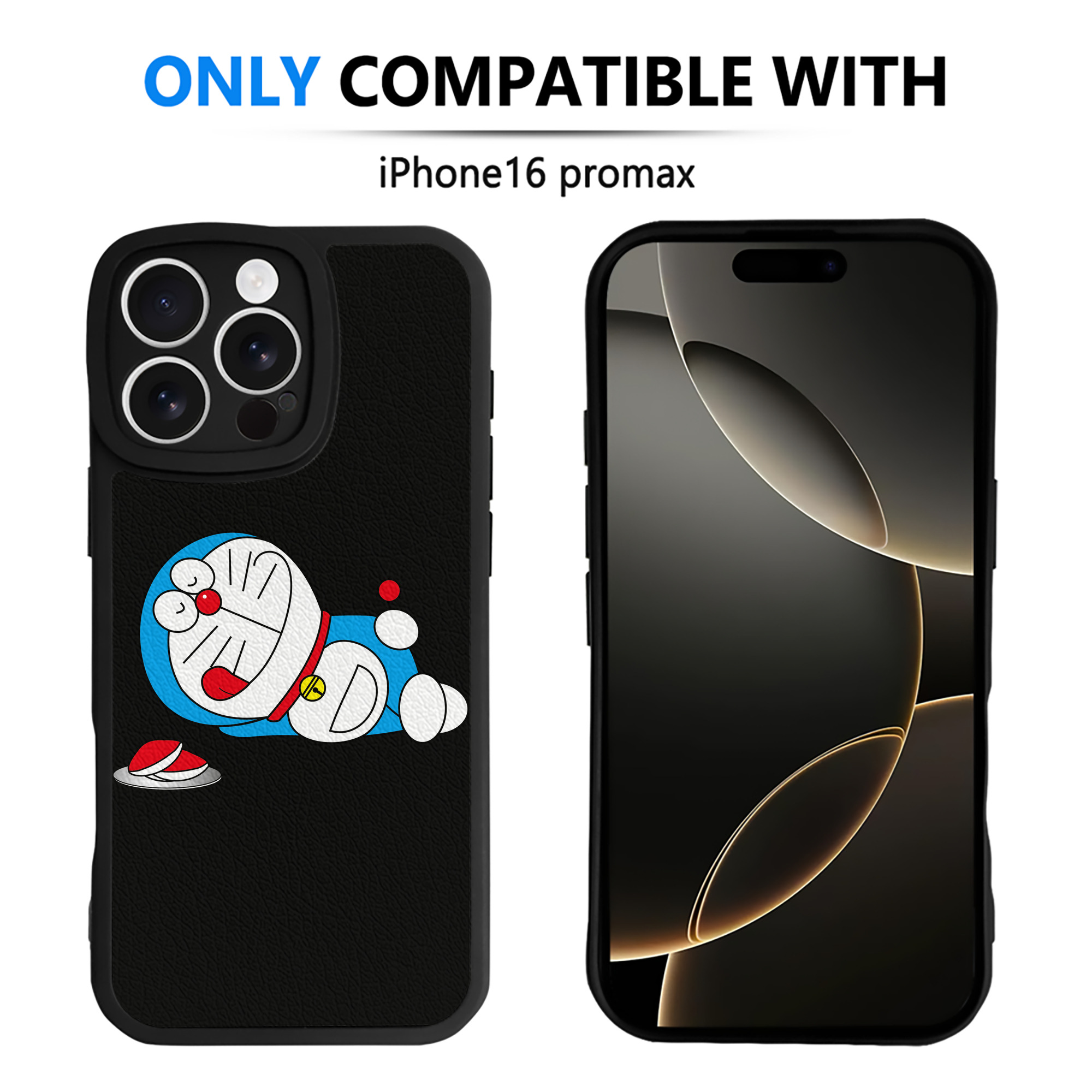 （画像用） ドラえもん Doraemon 【iPhone 16シリーズ対応】シリコンスマホケース（レザー調） 材質：シリコン